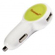 car charger powerseed drum 2 output 2a angle white