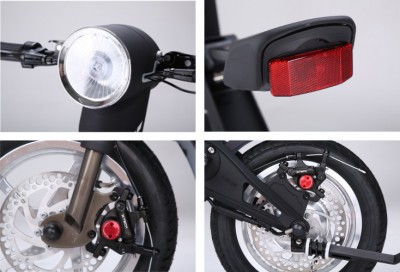 electric folding scooter light brake